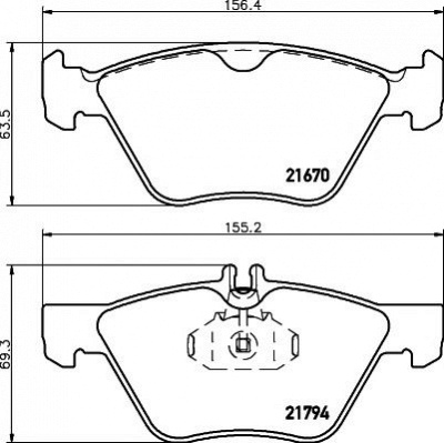 HELLA PAGID 8db355007861 -  Комплект тормозных колодок, дисковый тормоз